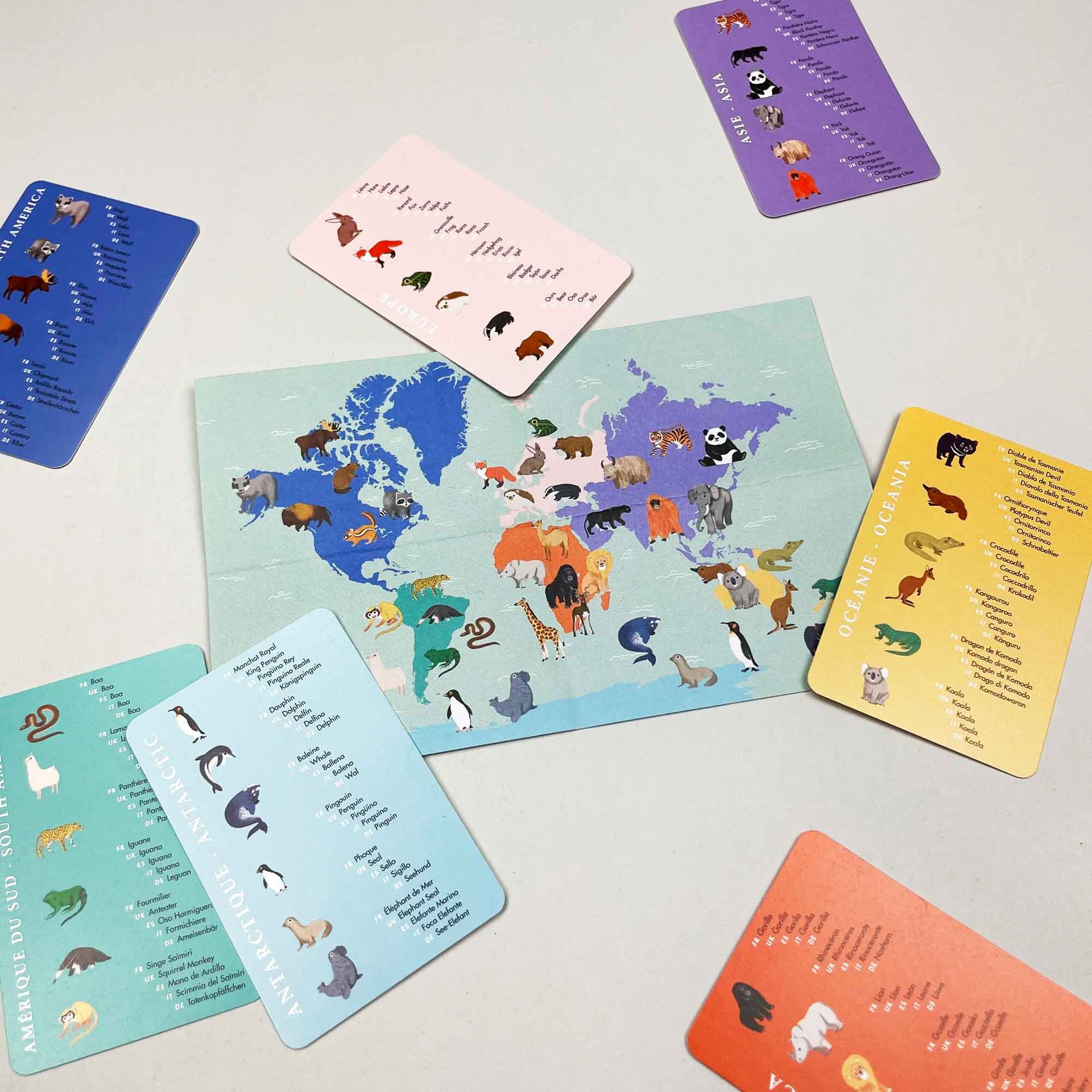 Jeu de cartes : 7 familles animaux • Boutique Handicap International