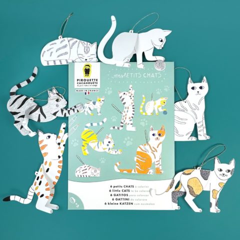 Kit créatif - 6 chats à colorier