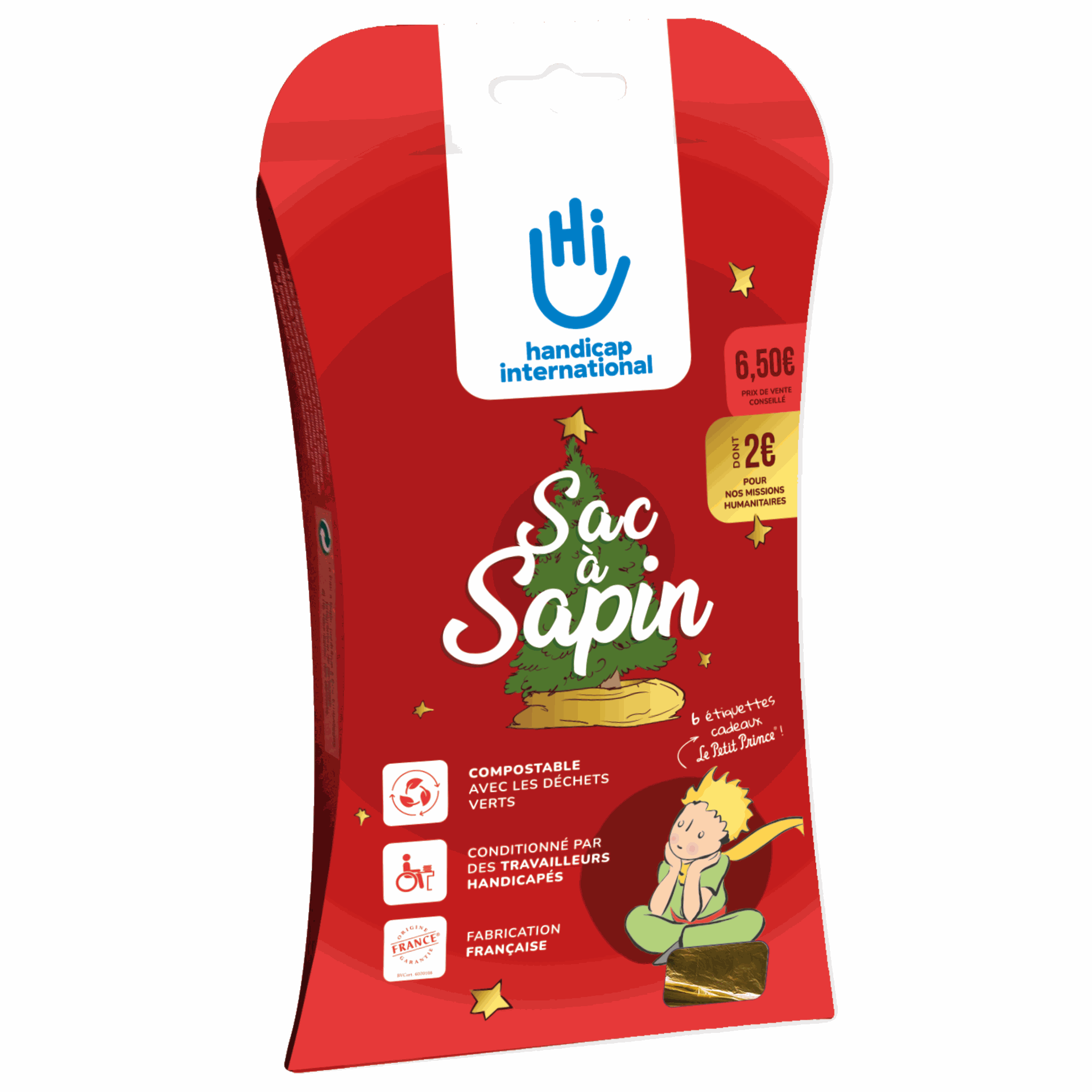 Sac à Sapin et étiquettes cadeaux • Boutique Handicap International