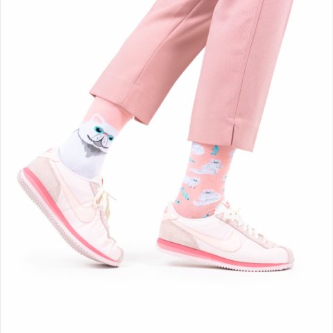 Chaussettes Chat Blanc