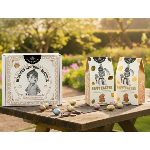 Lot de biscuits en forme de lapin – goût chocolat et citron