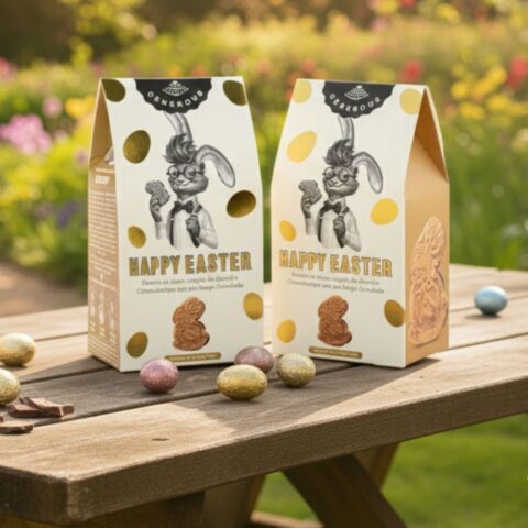 Lot de biscuits en forme de lapin - goût chocolat et citron