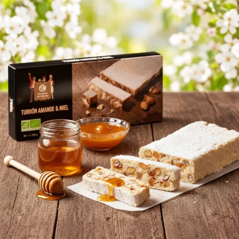 Turrón amande et miel bio